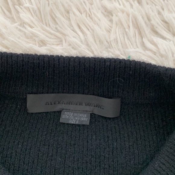 Alexander Wang crystal cuff black wool sweater sz S in great condition - Picture 3 of 5